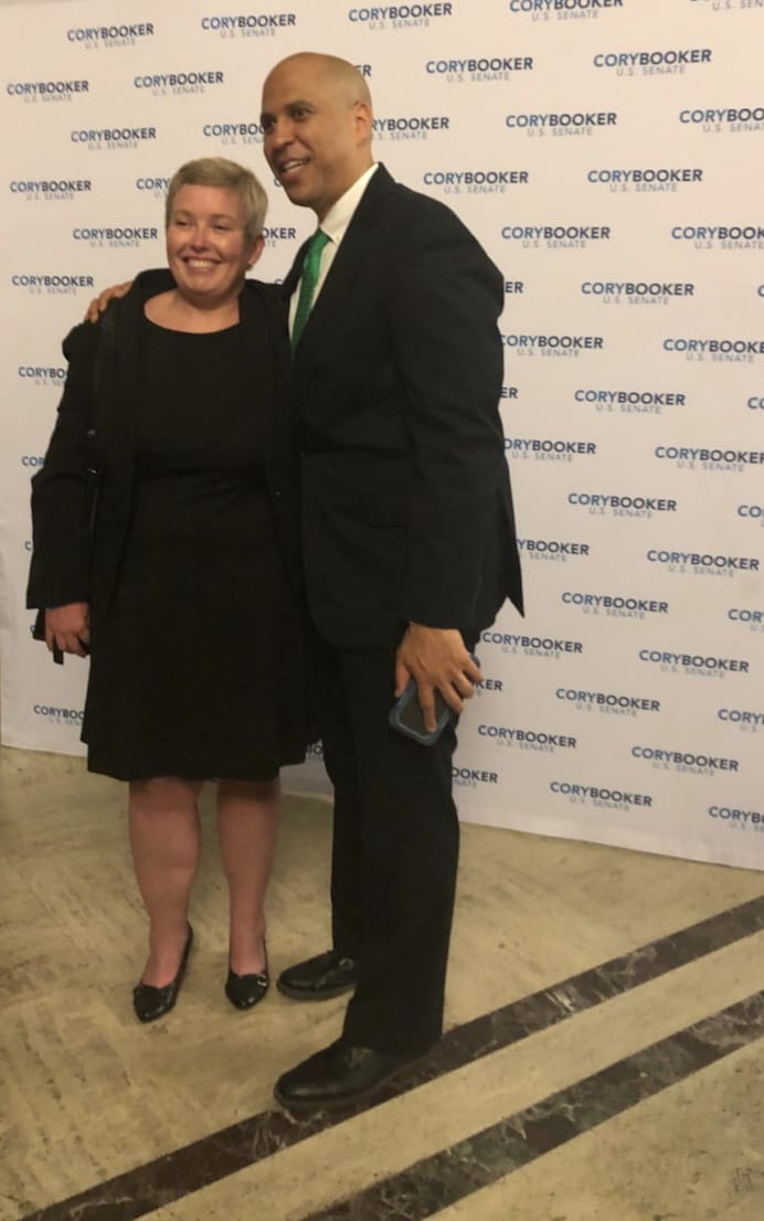 Attorney Deborah Mains with Senator Cory Booker